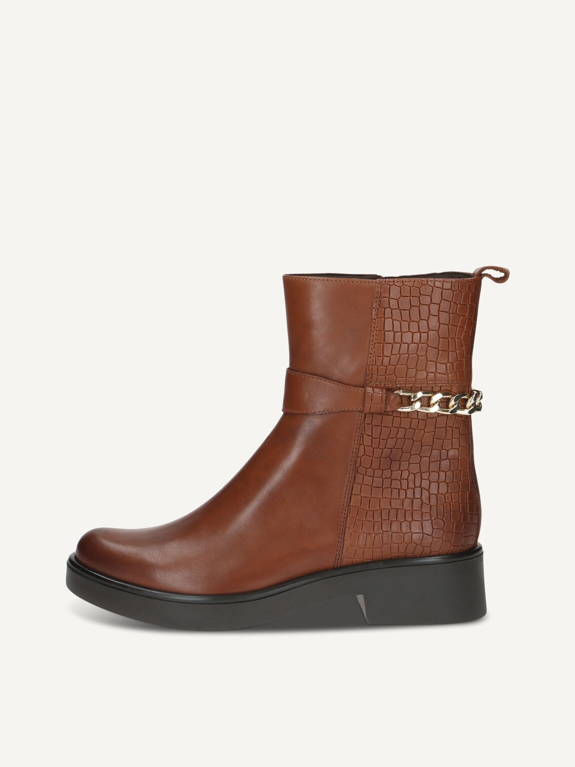 Caprice, Leather Bootie - brown COGNAC COMB, image 2 of 5
