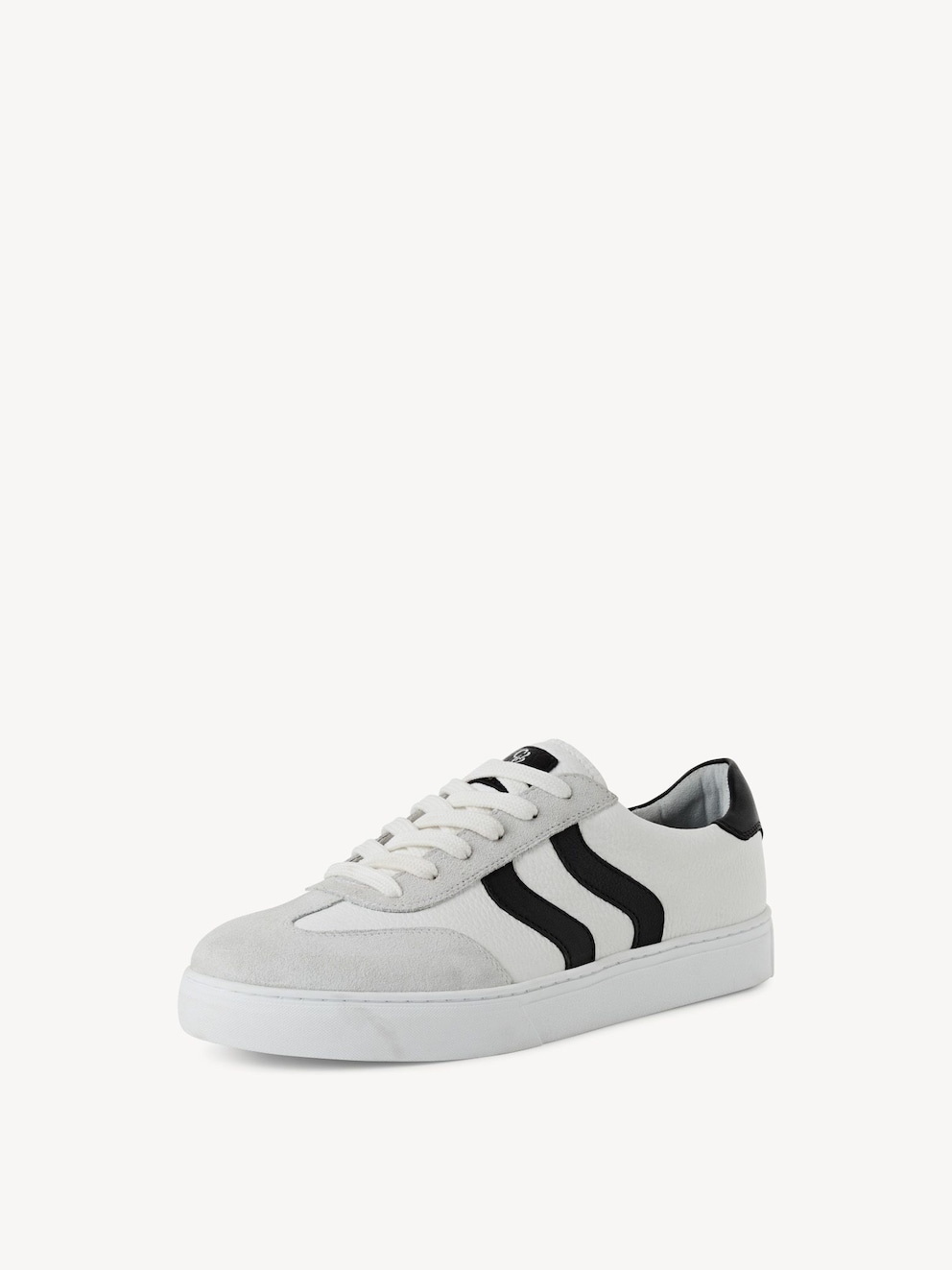 Marco Tozzi, Leren Sneaker - wit WHITE/BLACK, afbeelding 1 van 7