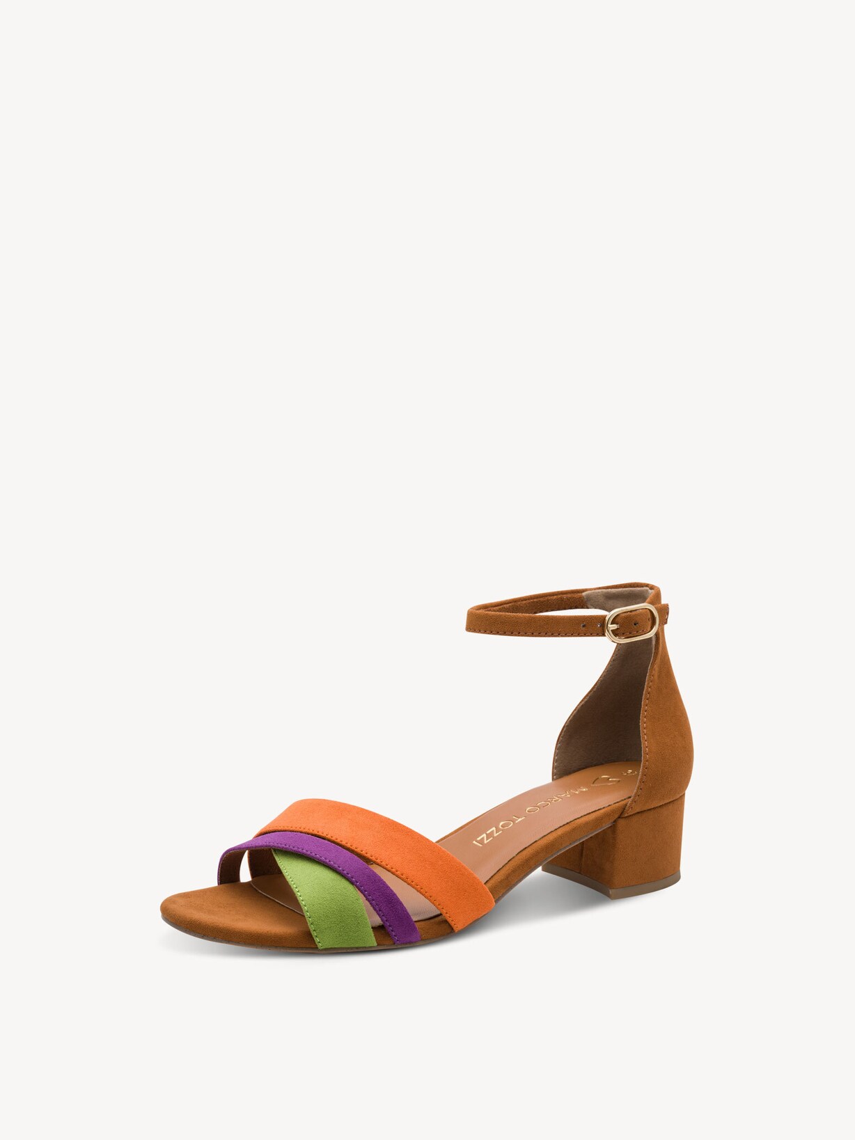 Marco Tozzi, Heeled sandal - brown COGNAC MULTI, image 1 of 6