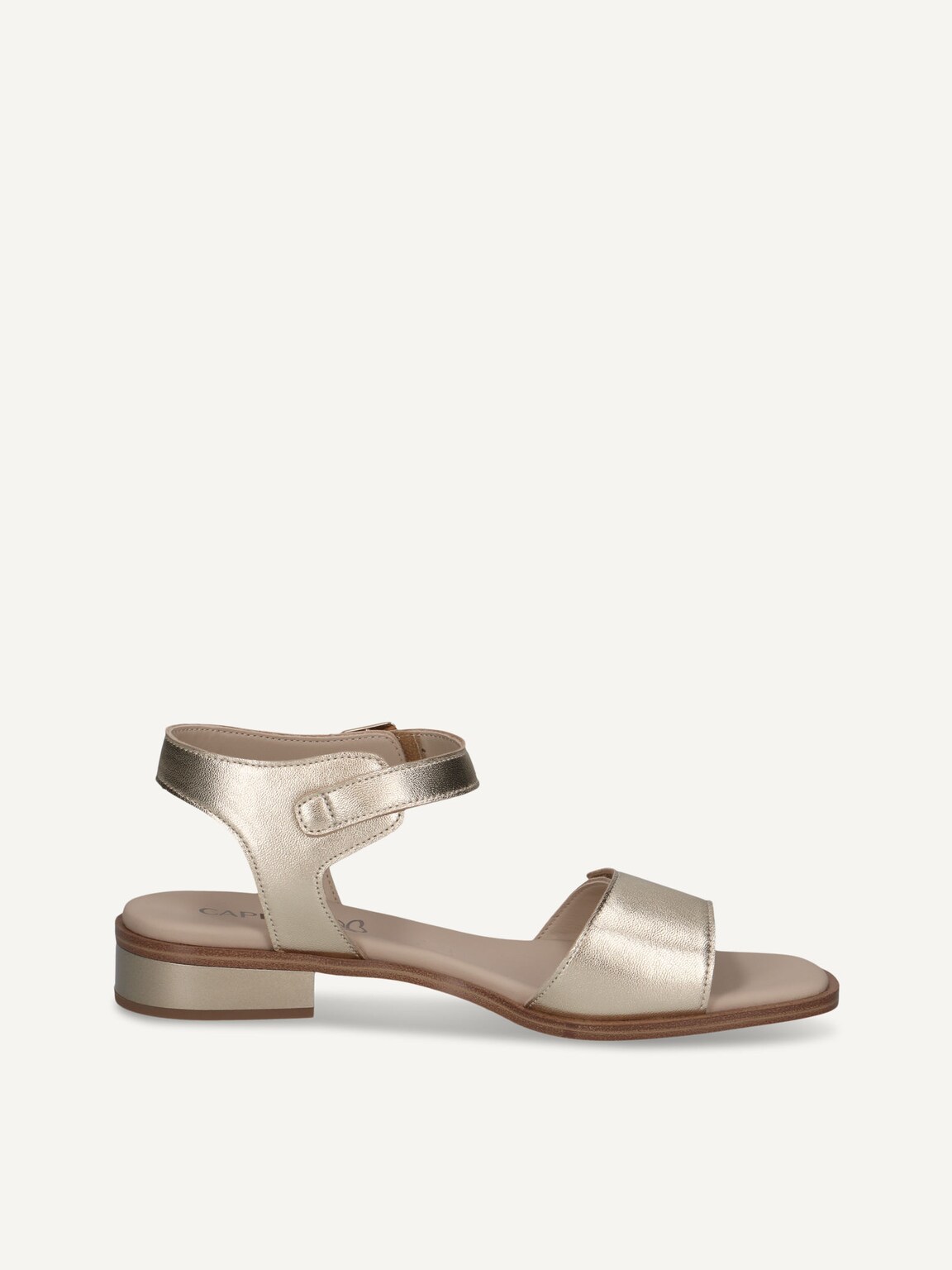 Caprice, Leather Heeled sandal - gold LT.GOLD METAL., image 5 of 7