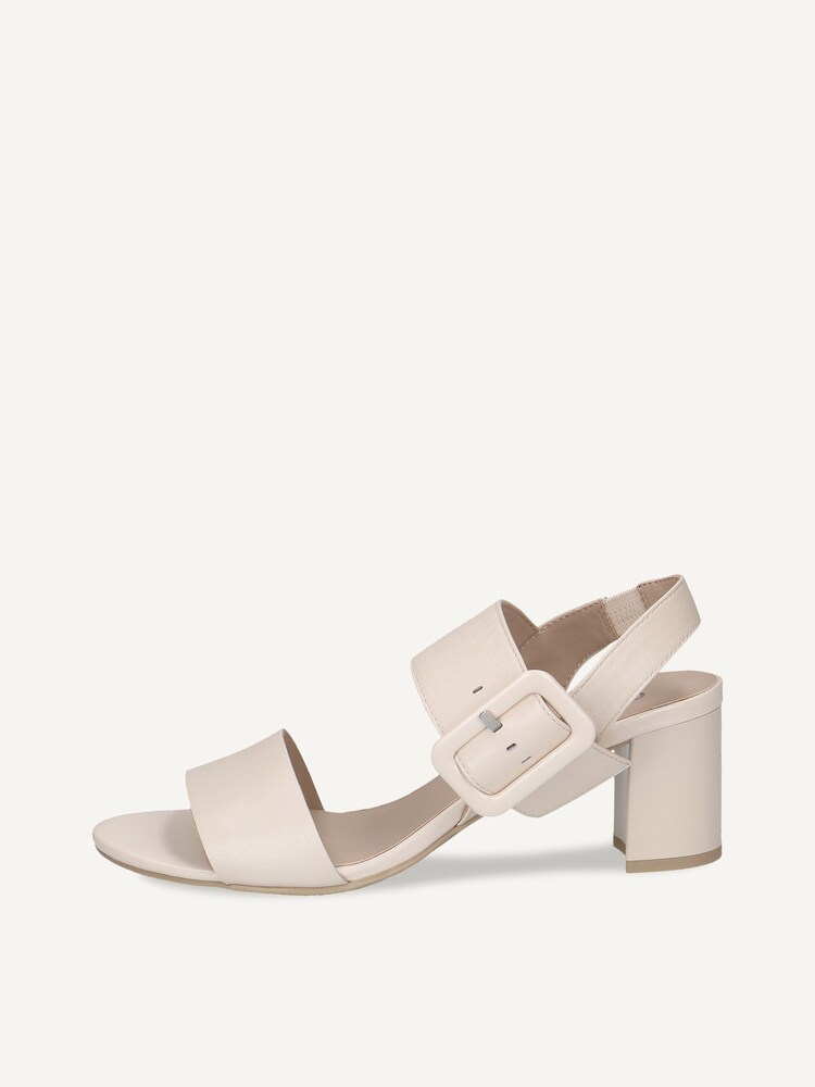 Caprice, Leather Heeled sandal - beige CREAM PERLATO, image 3 of 6