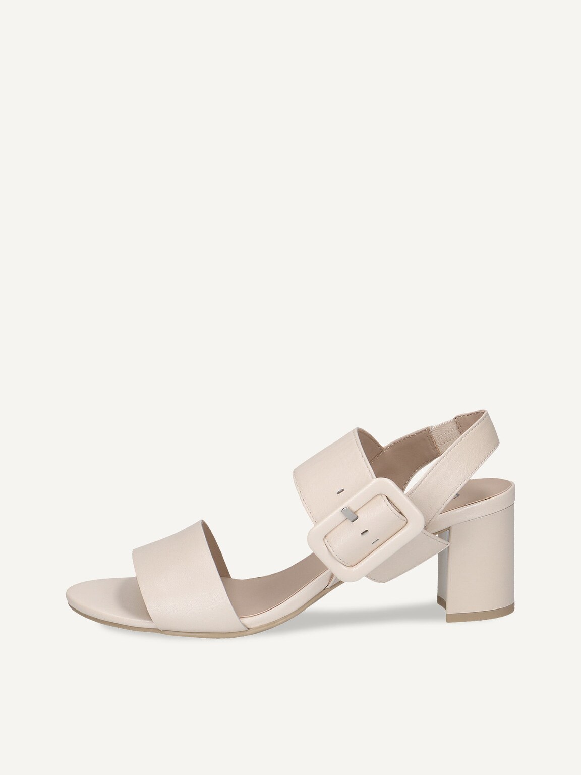 Caprice, Leather Heeled sandal - beige CREAM PERLATO, image 3 of 6