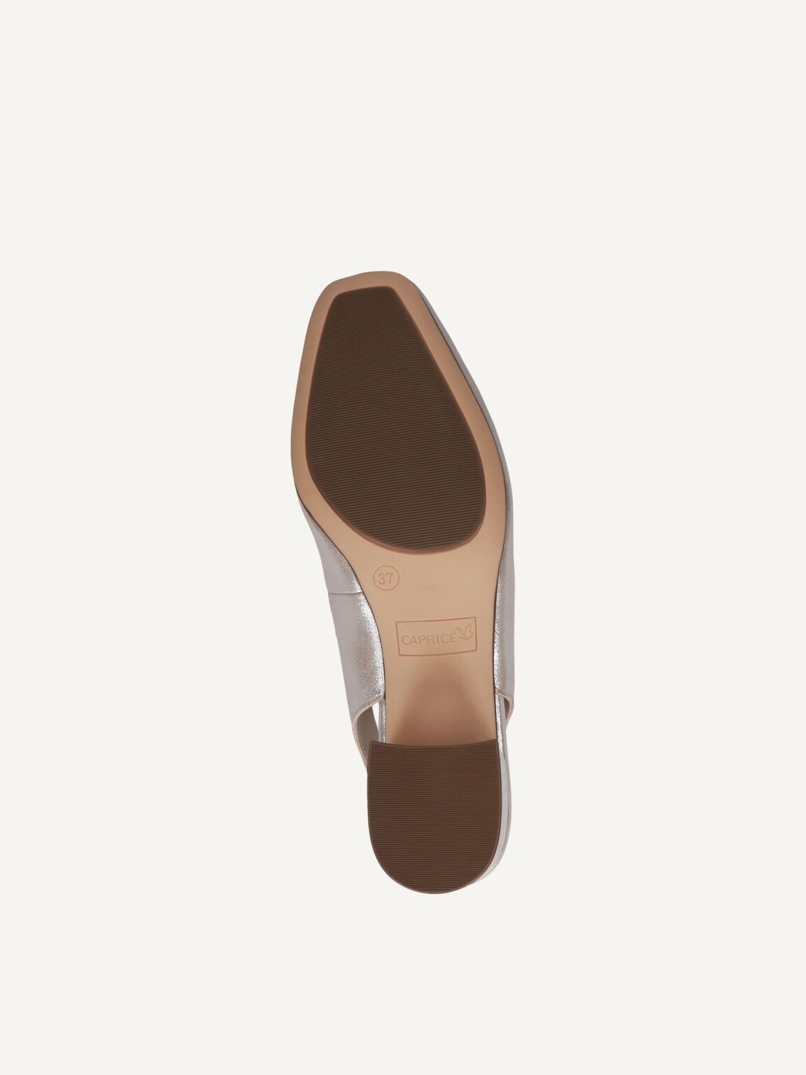 Caprice, Leather sling pumps - brown TAUPE METALLIC, image 6 of 7