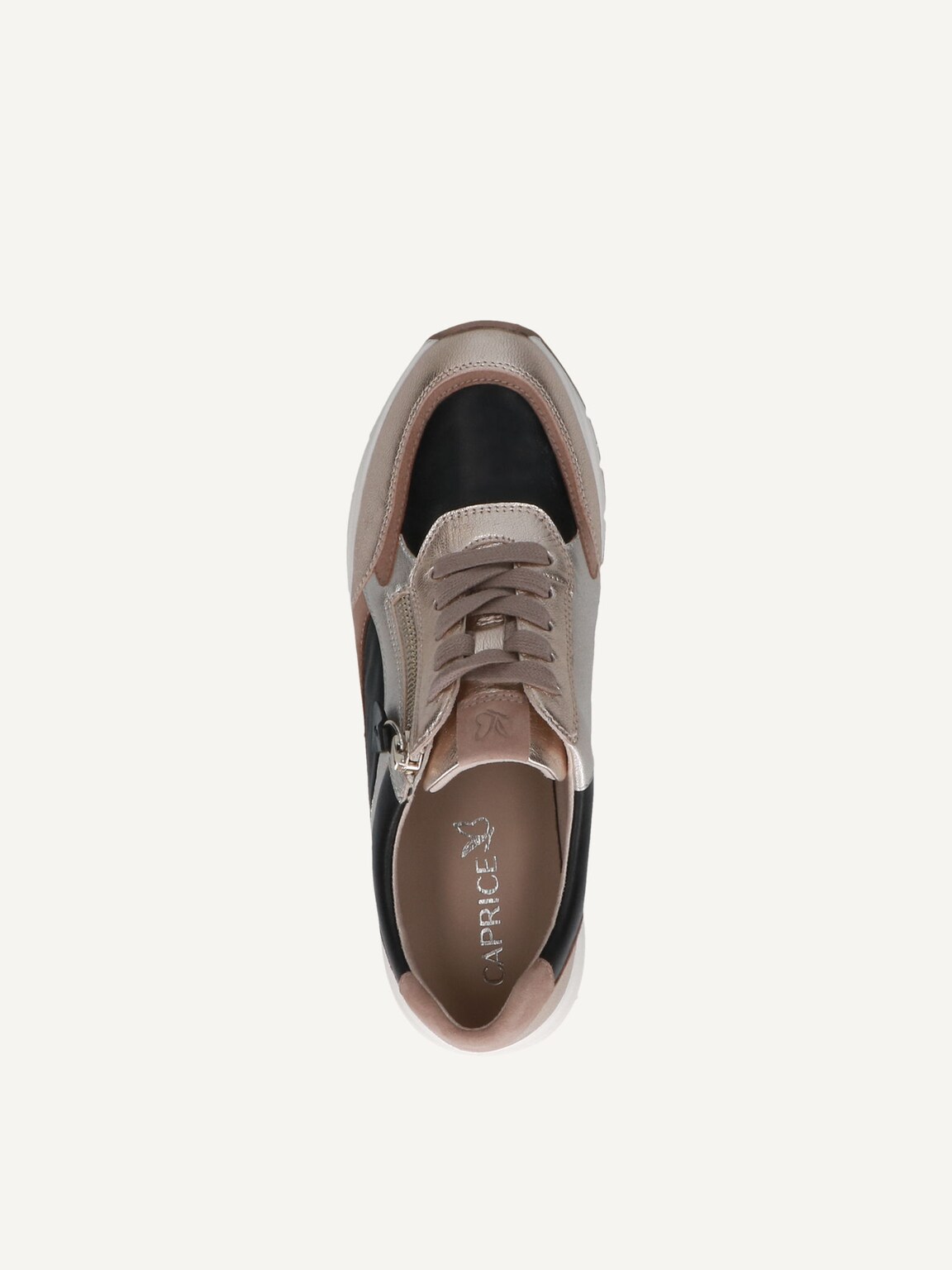 Caprice, Leather Sneaker - black BLACK/GOLD, image 5 of 5