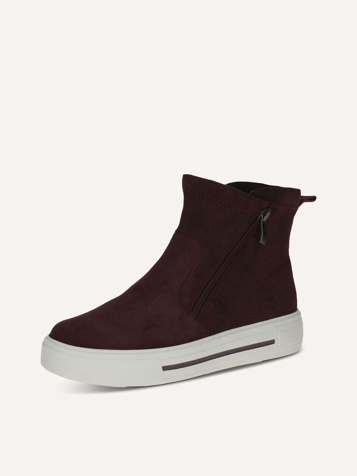 Caprice, Leather Bootie - red BORDEAUX SUEDE, image 1 of 6