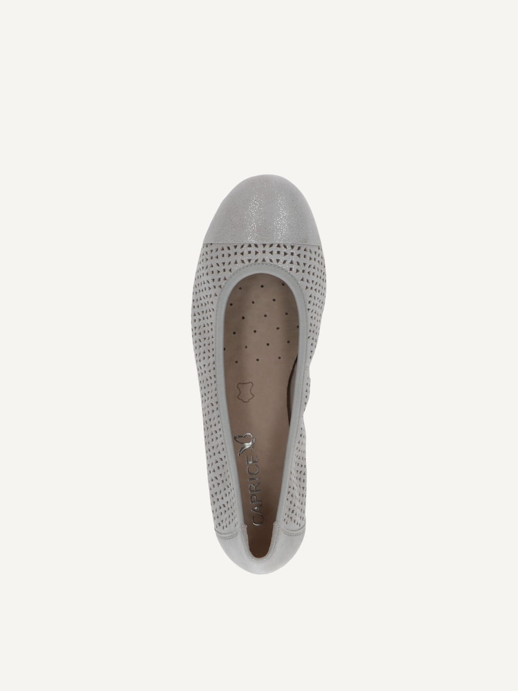 Caprice, Ballerine en cuir - gris LT GREY SPARKL, image 4 sur 5