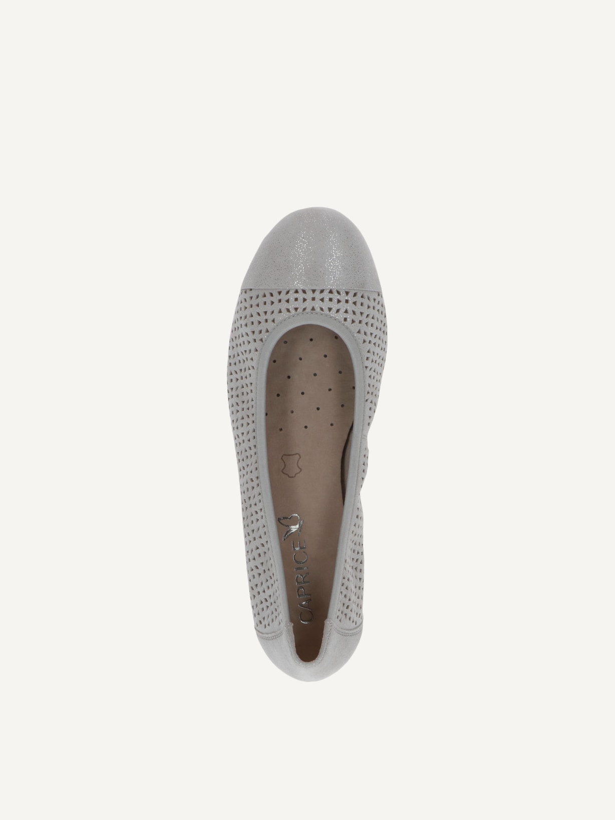 Caprice, Ballerine en cuir - gris LT GREY SPARKL, image 4 sur 5