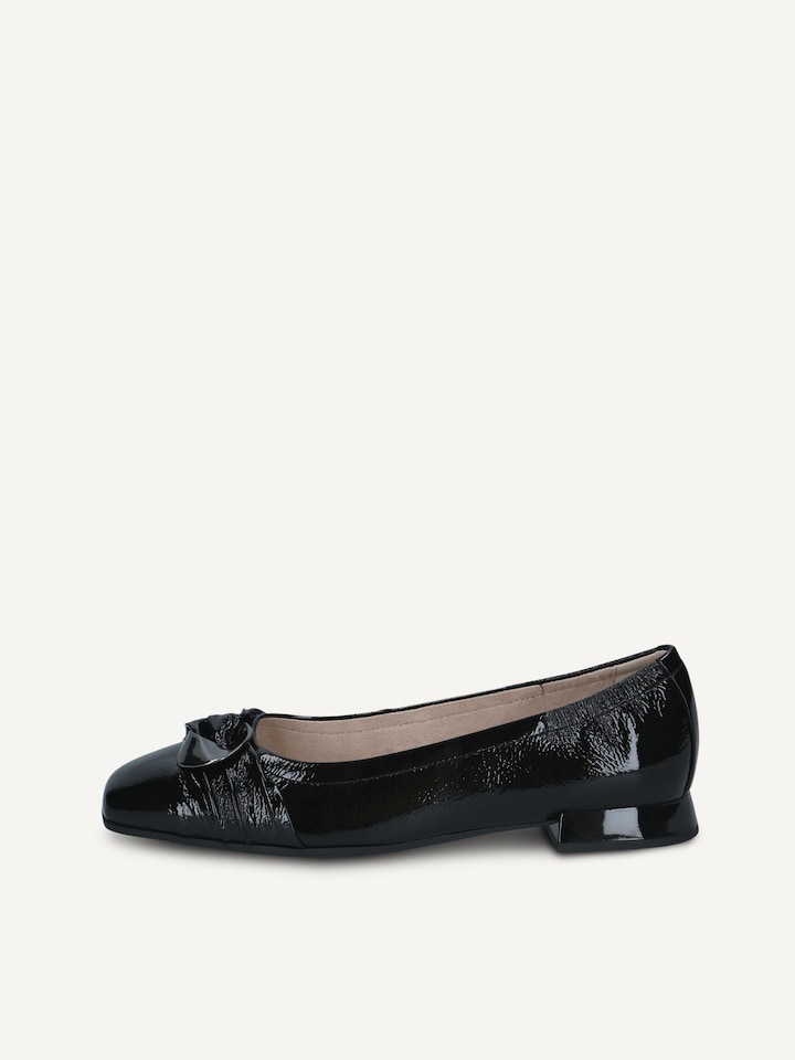 Caprice, Lederballerina - schwarz BLACK NAPLAK