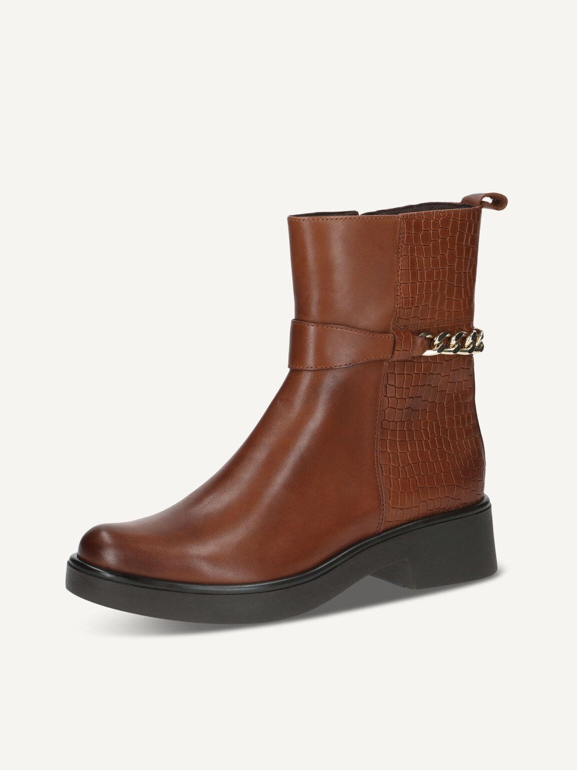 Caprice, Leather Bootie - brown COGNAC COMB, image 1 of 5
