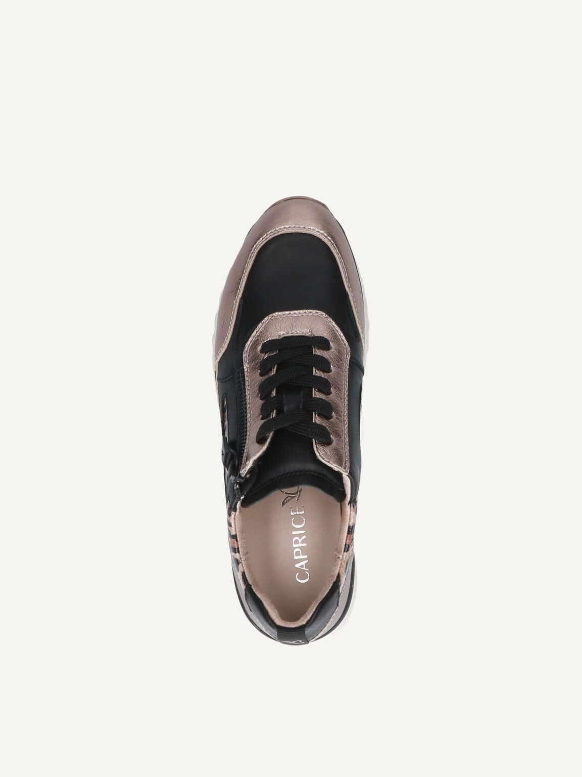 Caprice, Leather Sneaker - beige TAUPE/BLACK, image 5 of 5