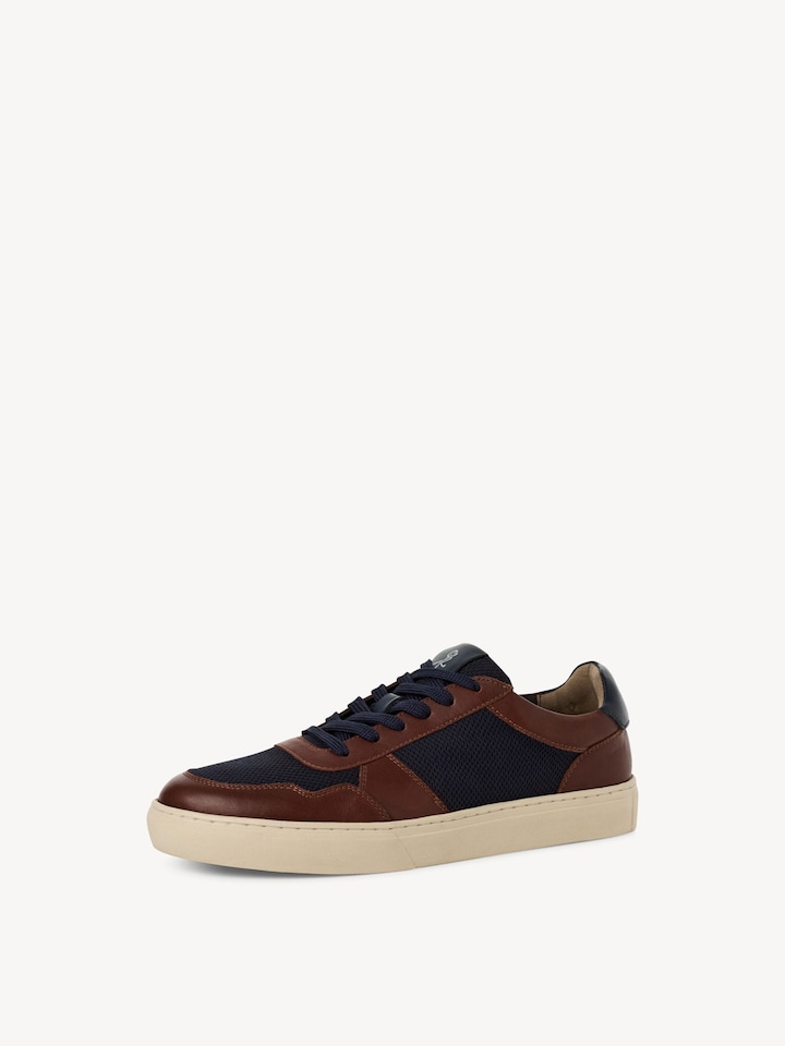 Marco Tozzi, Ledersneaker - braun COGNAC COMB