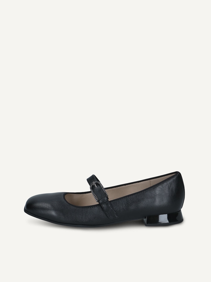 Caprice, Lederballerina - schwarz BLACK NAPPA