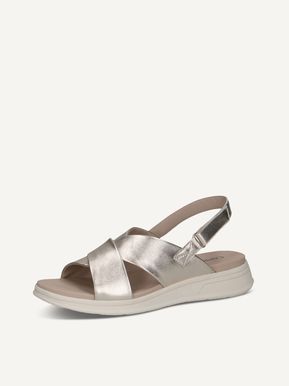 Caprice, Leather Sandal - metallic LT.GOLD METAL., image 1 of 6