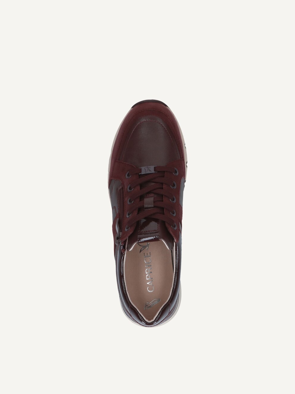 Caprice, Basket en cuir - rouge BORDEAUX COMB, image 5 sur 6