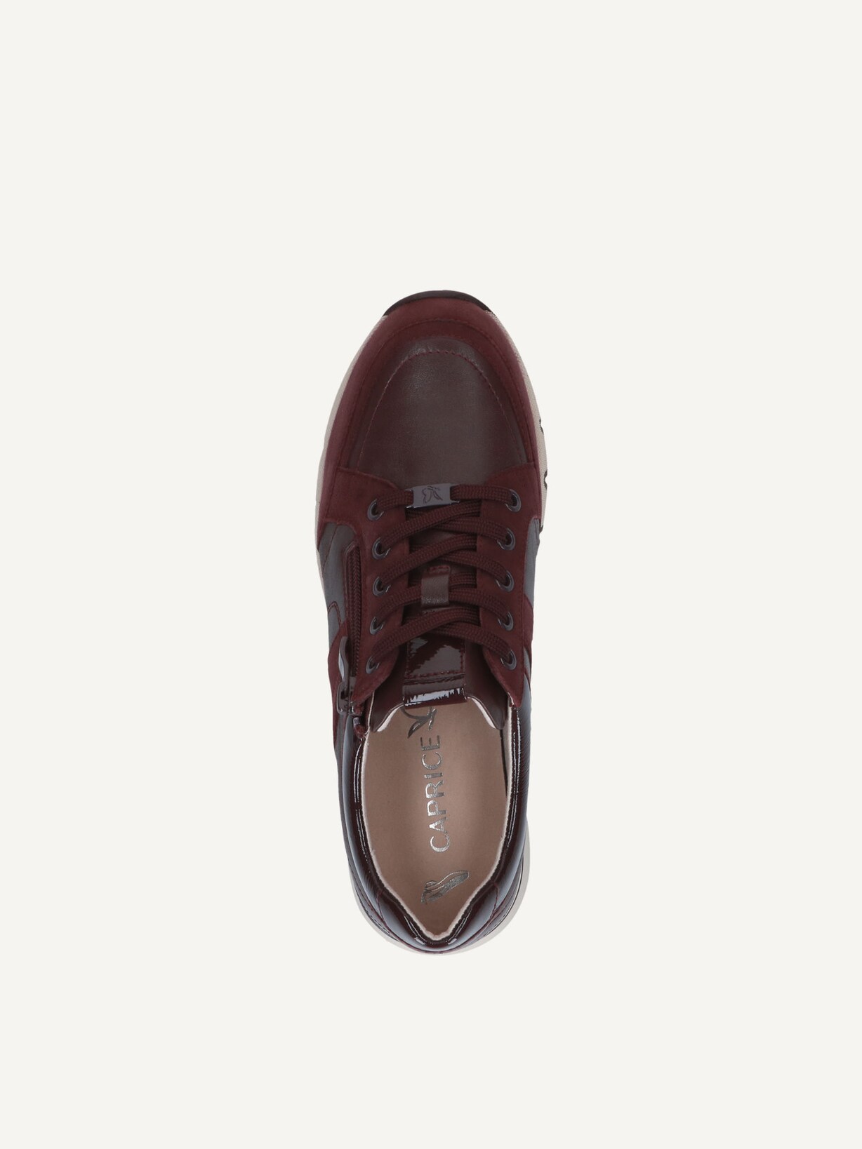 Caprice, Basket en cuir - rouge BORDEAUX COMB, image 5 sur 6