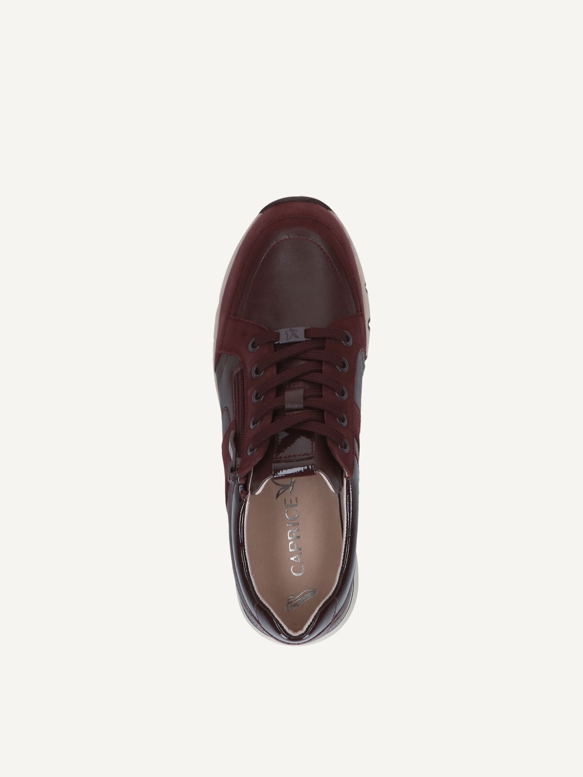Caprice, Leather Sneaker - red BORDEAUX COMB, image 6 of 6