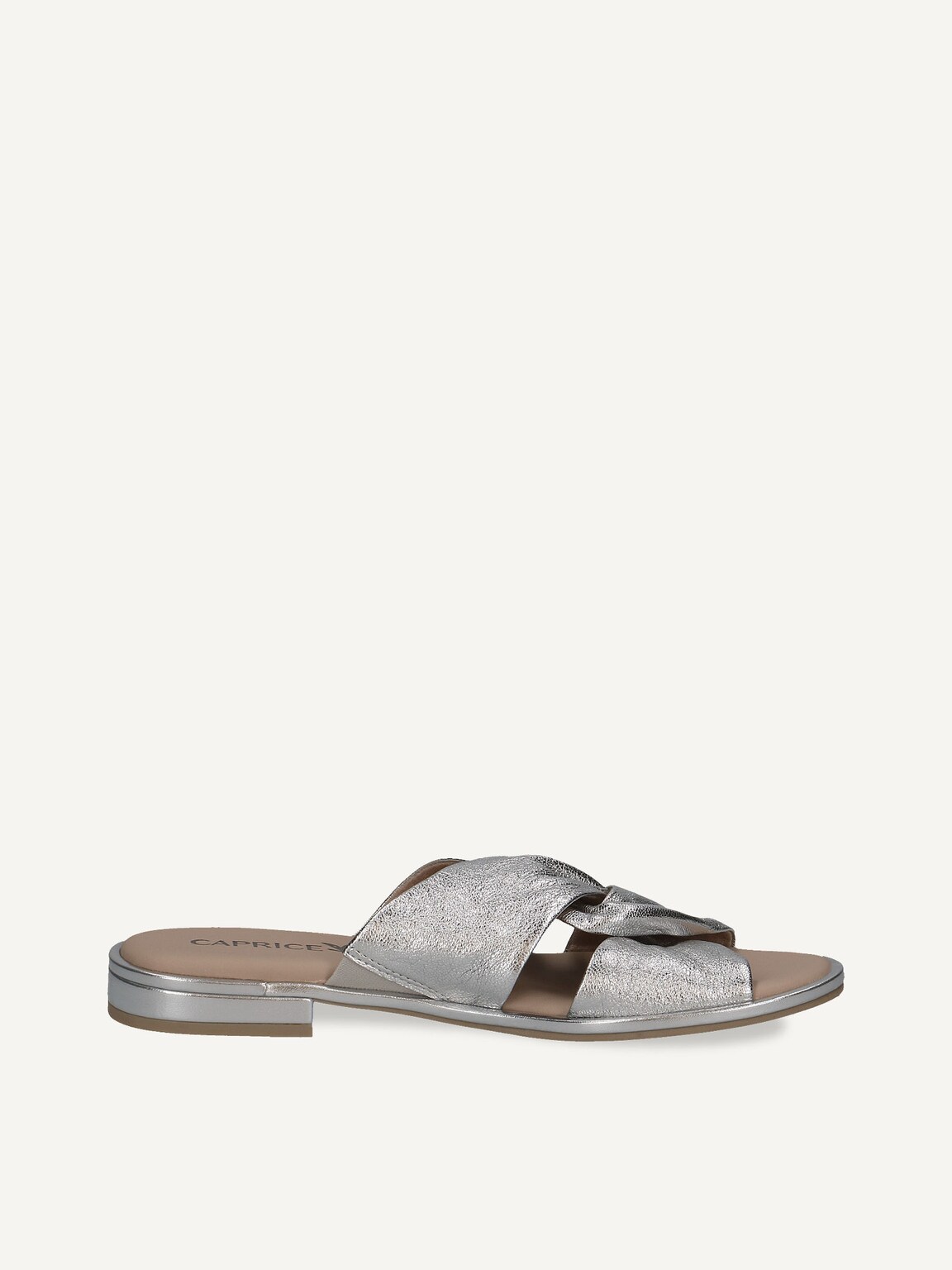 Caprice, Leather Mule - metallic SILVER METAL., image 4 of 6