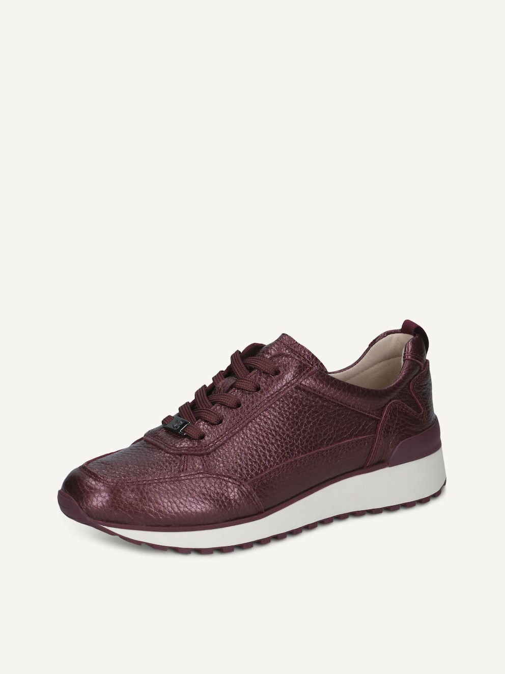 Caprice, Basket en cuir - rouge BORD PERL.DEER, image 2 sur 5