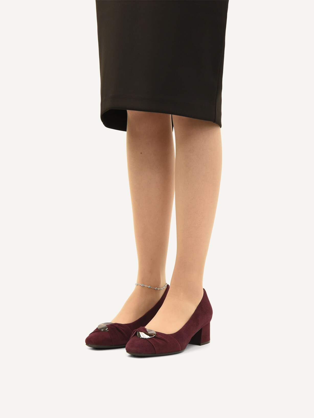 Caprice, Decolleté - rosso BORDEAUX SUEDE, immagine 2 di 6