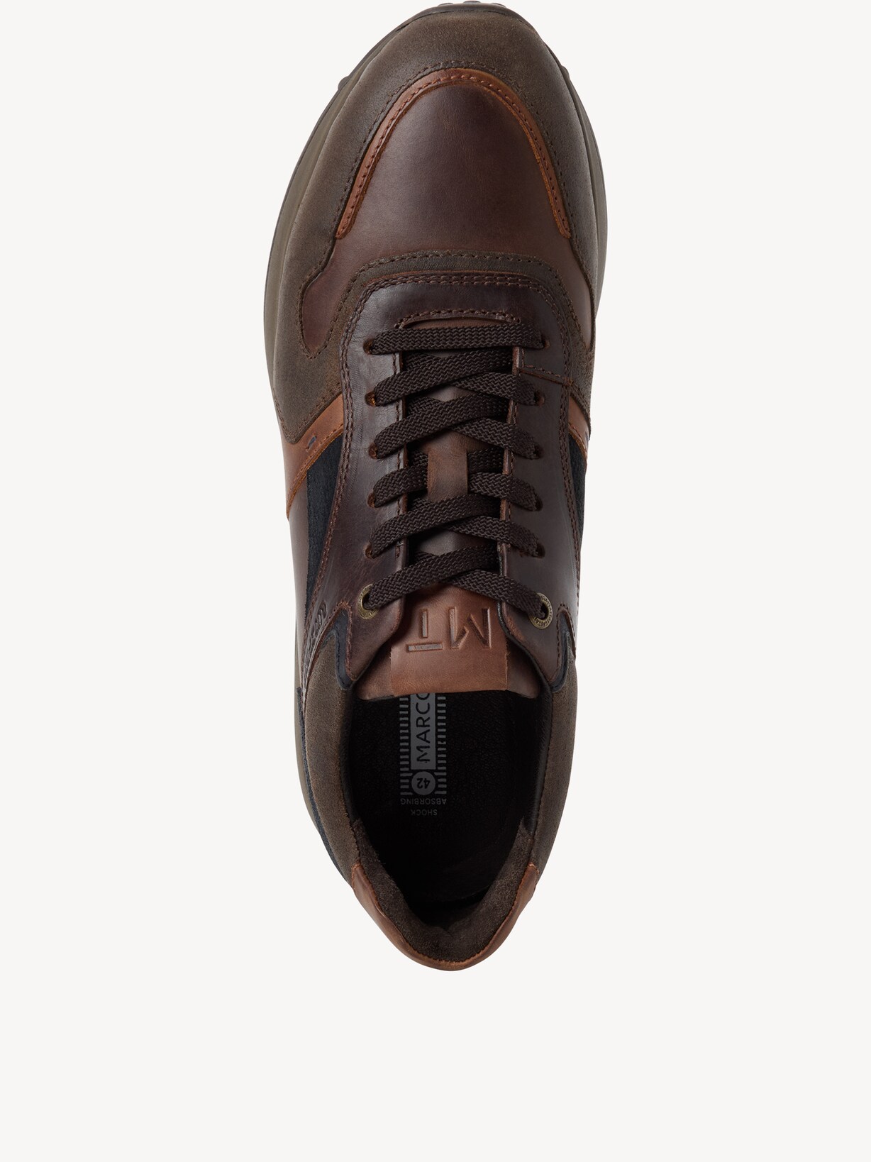 Marco Tozzi, Basket en cuir - marron BROWN COMB, image 5 sur 6