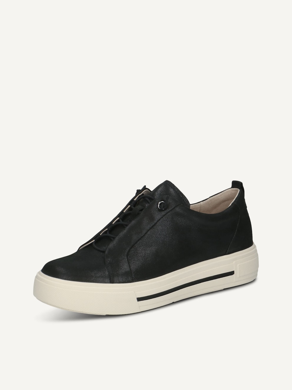 Caprice, Basket en cuir - noir BLACK METALLIC, image 2 sur 5