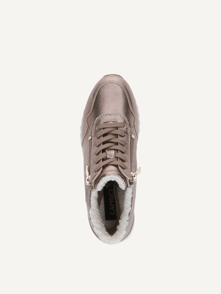 Caprice, Basket en cuir - marron doublure chaude TAUPE METALLIC, image 8 sur 10