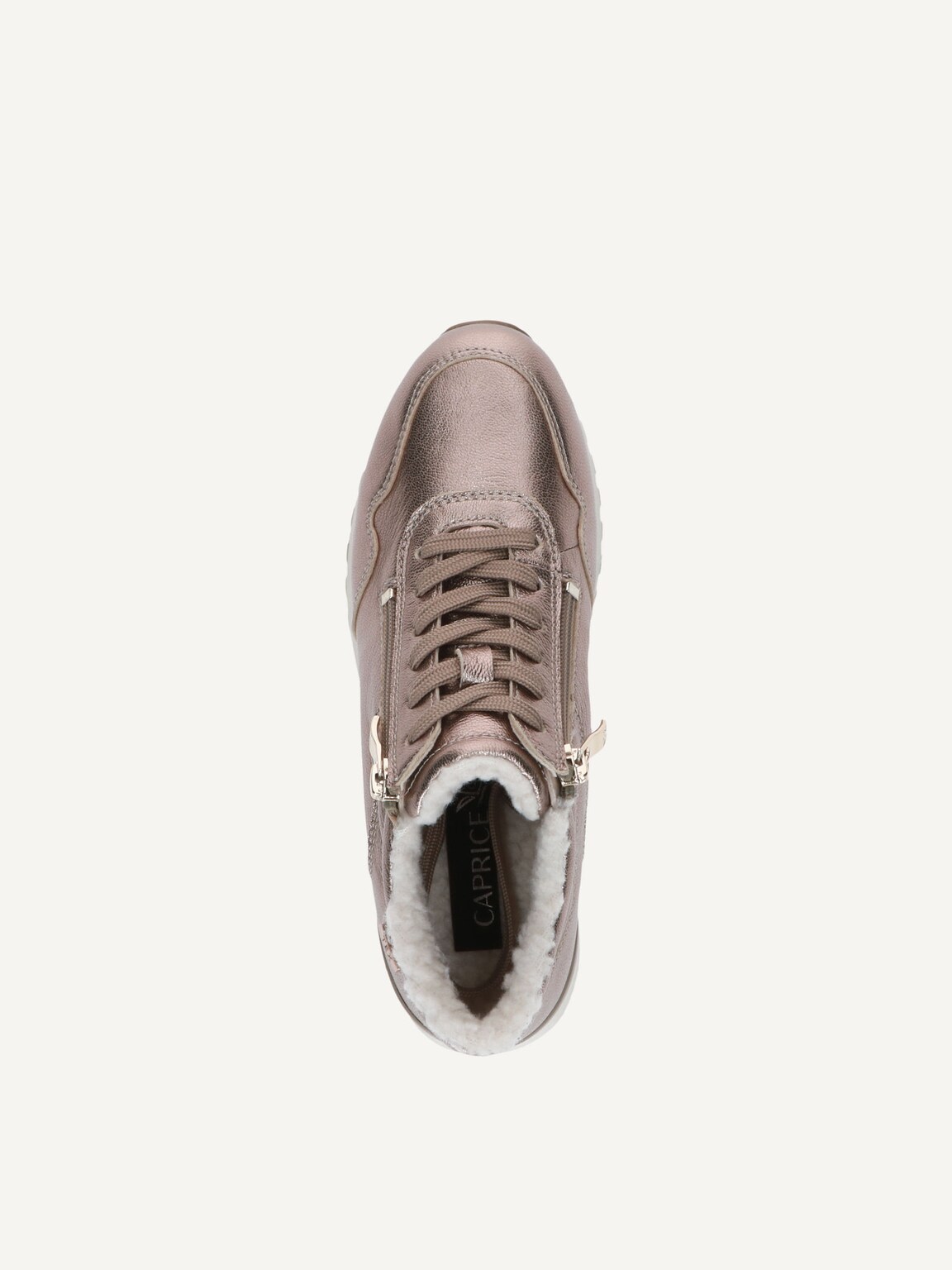 Caprice, Leather Sneaker - brown warm lining TAUPE METALLIC, image 9 of 10
