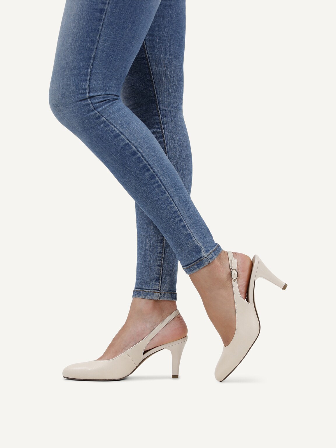Caprice, Leather sling pumps - white OFFWHITE NAPPA, image 2 of 6
