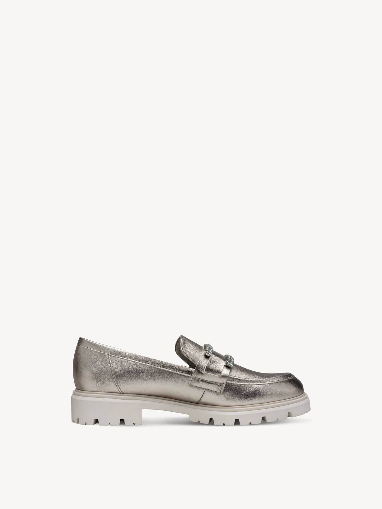 Marco Tozzi, Instappers - metallic PLATINUM, afbeelding 6 van 6