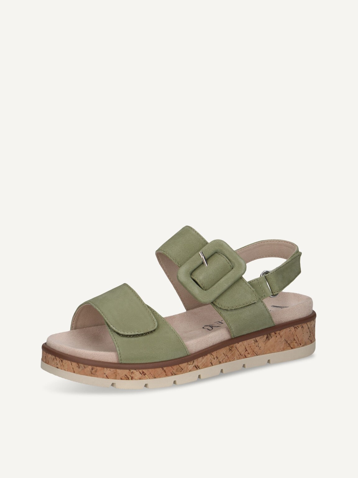 Caprice, Leather Sandal - green GREEN SUEDE, image 1 of 5