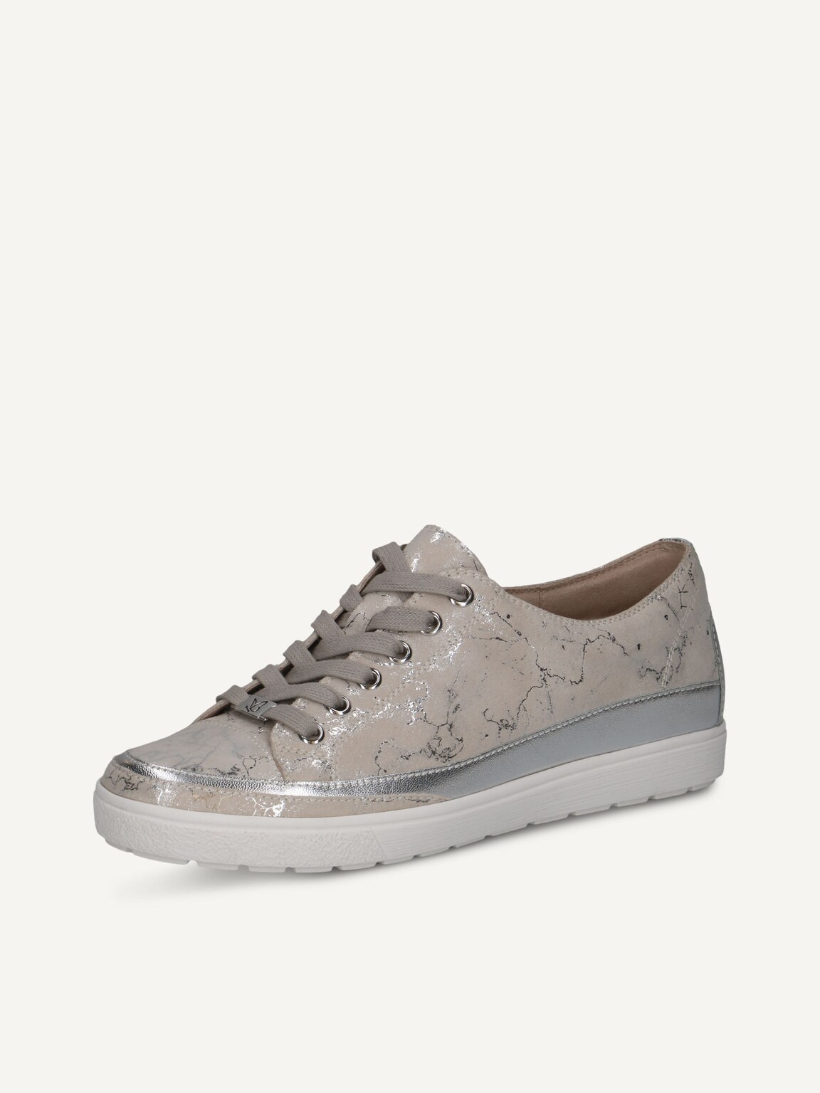Caprice, Leather Sneaker - white OFFWHITE/SILV., image 1 of 6