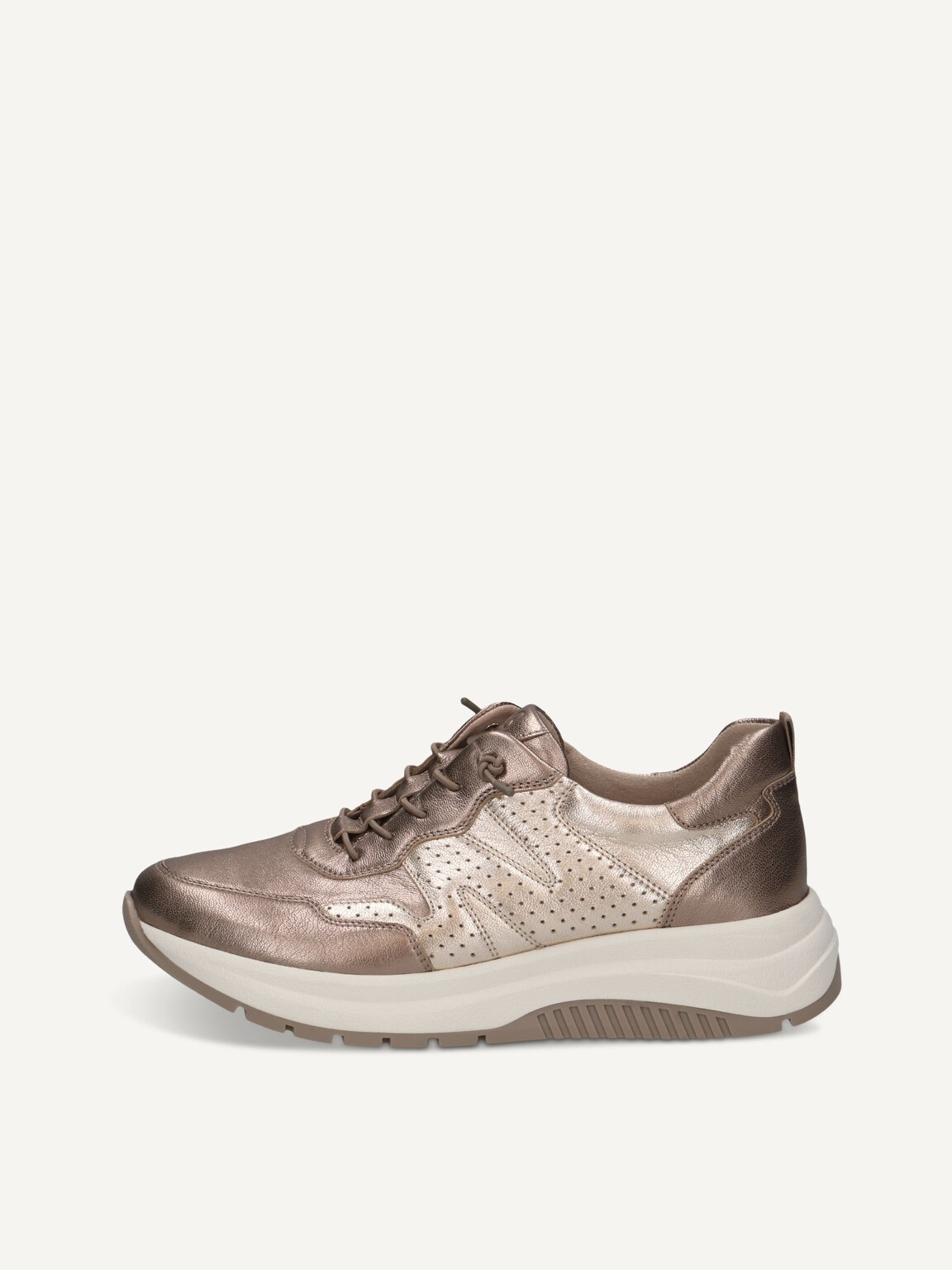 Caprice, Leather Sneaker - brown TAUPE MET.COMB, image 2 of 5