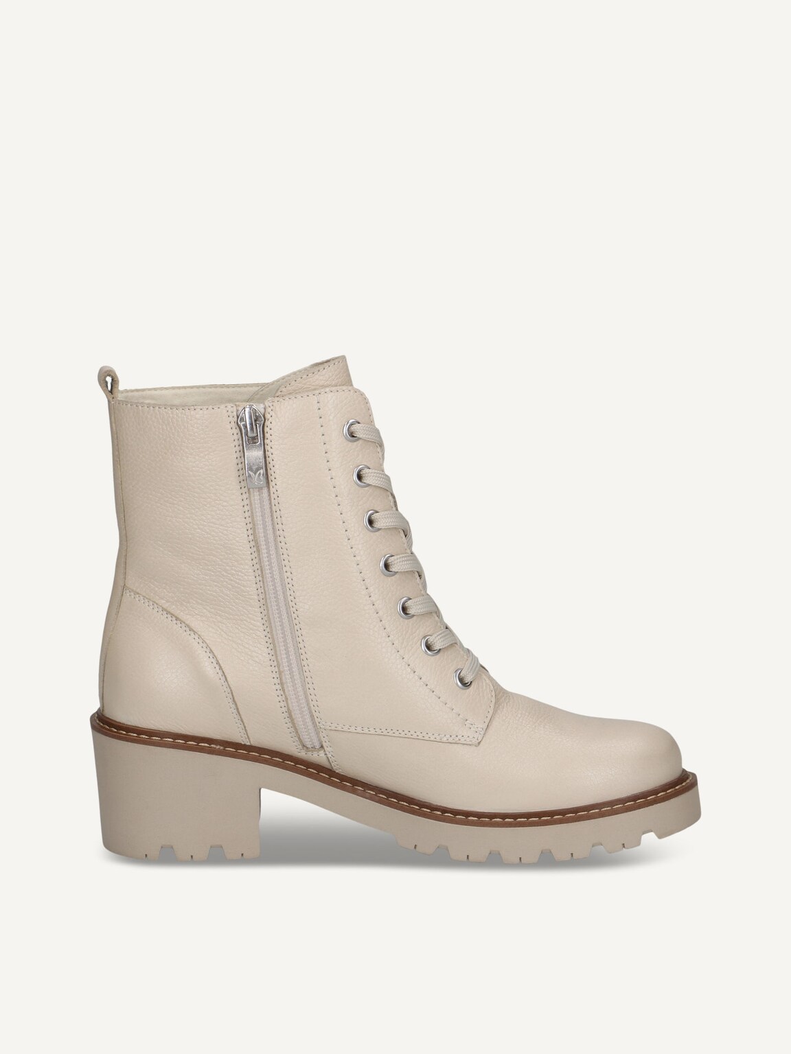 Caprice, Leather Bootie - white warm lining OFFWHITE PERL., image 3 of 5