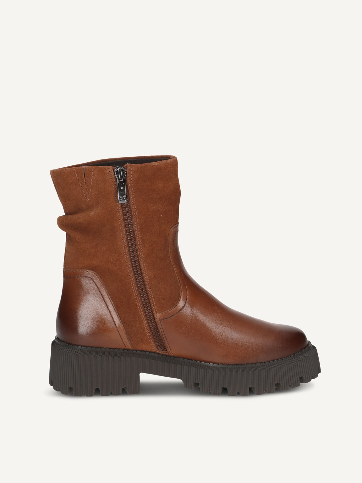 Caprice, Leather Bootie - brown warm lining COGNAC COMB, image 3 of 5
