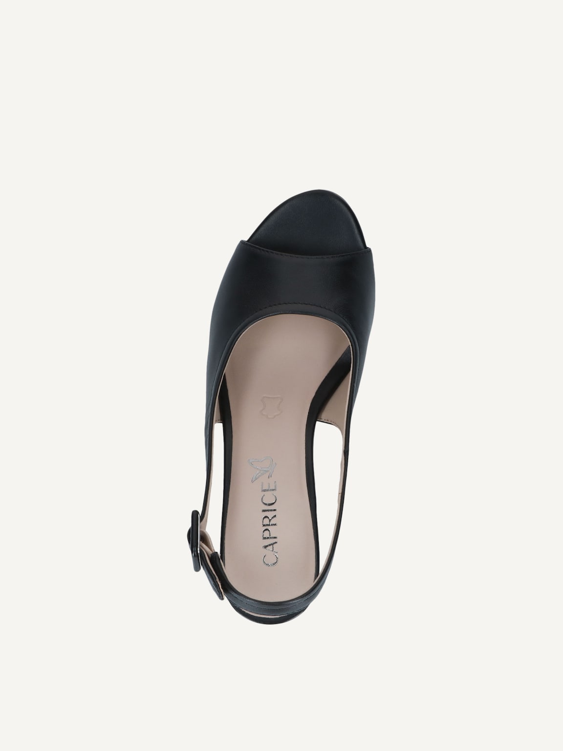 Caprice, Leather Heeled sandal - black BLACK NAPPA, image 5 of 5