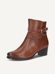 Selected, Caprice, Leather Bootie - brown COGNAC NAPPA