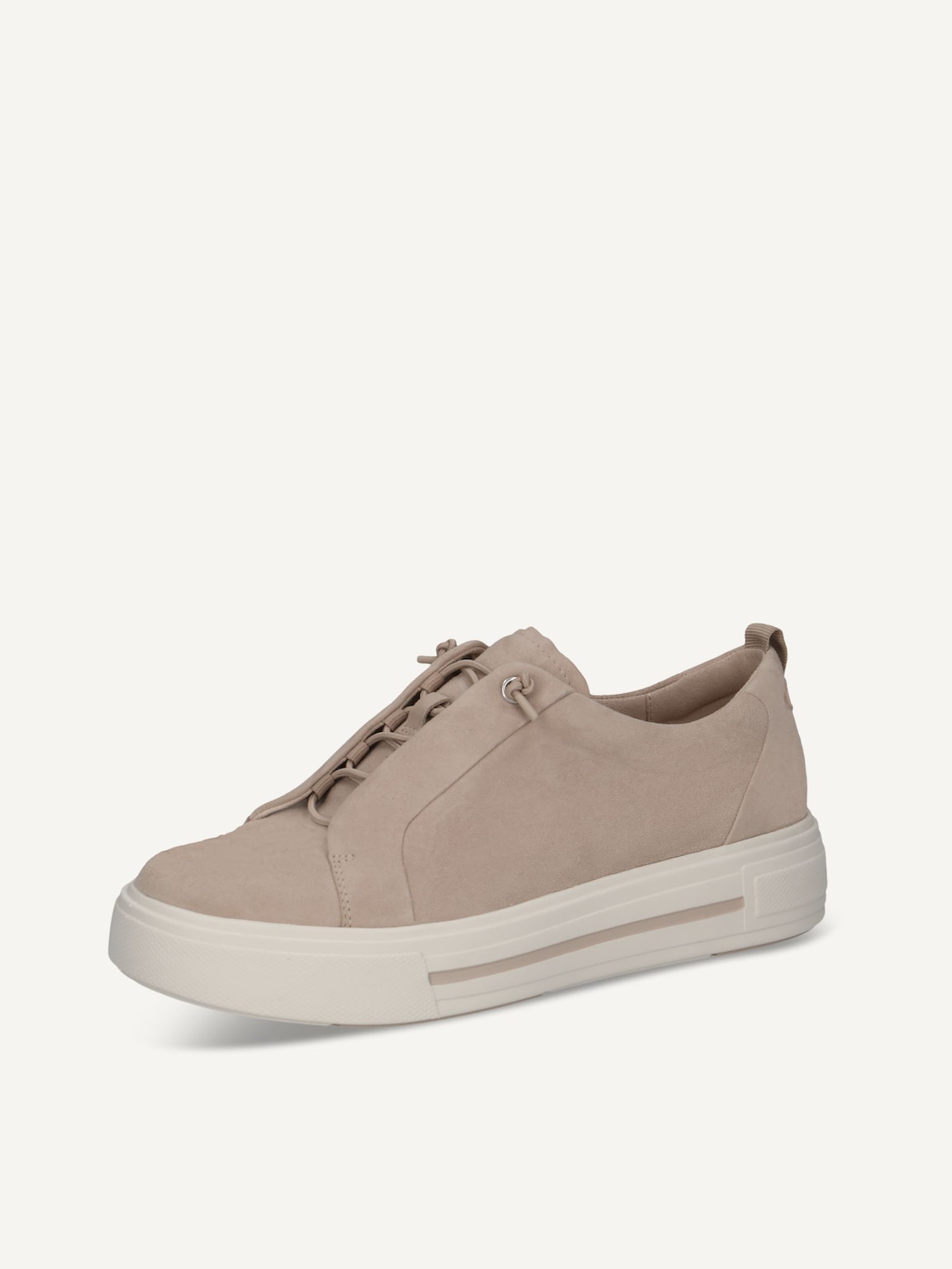 Caprice, Leather Sneaker - beige SAND SUEDE, image 1 of 5