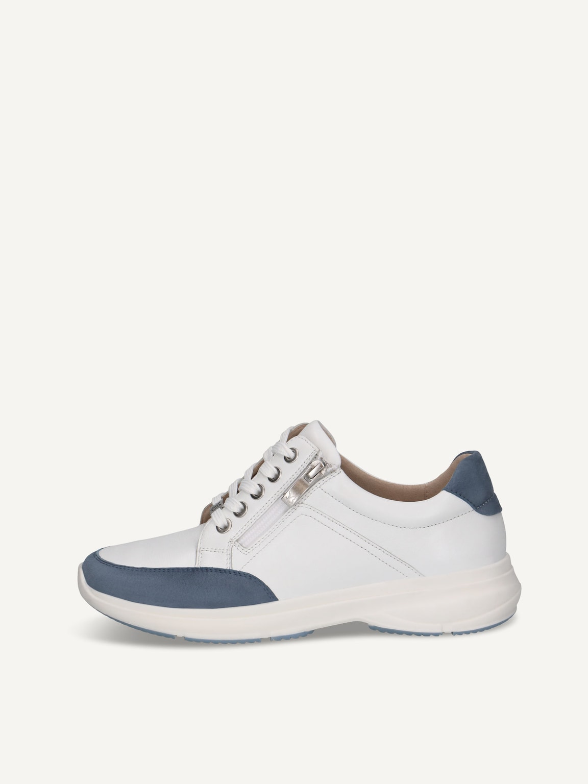 Caprice, Leather Sneaker - black WHITE/LT.BLUE, image 3 of 6