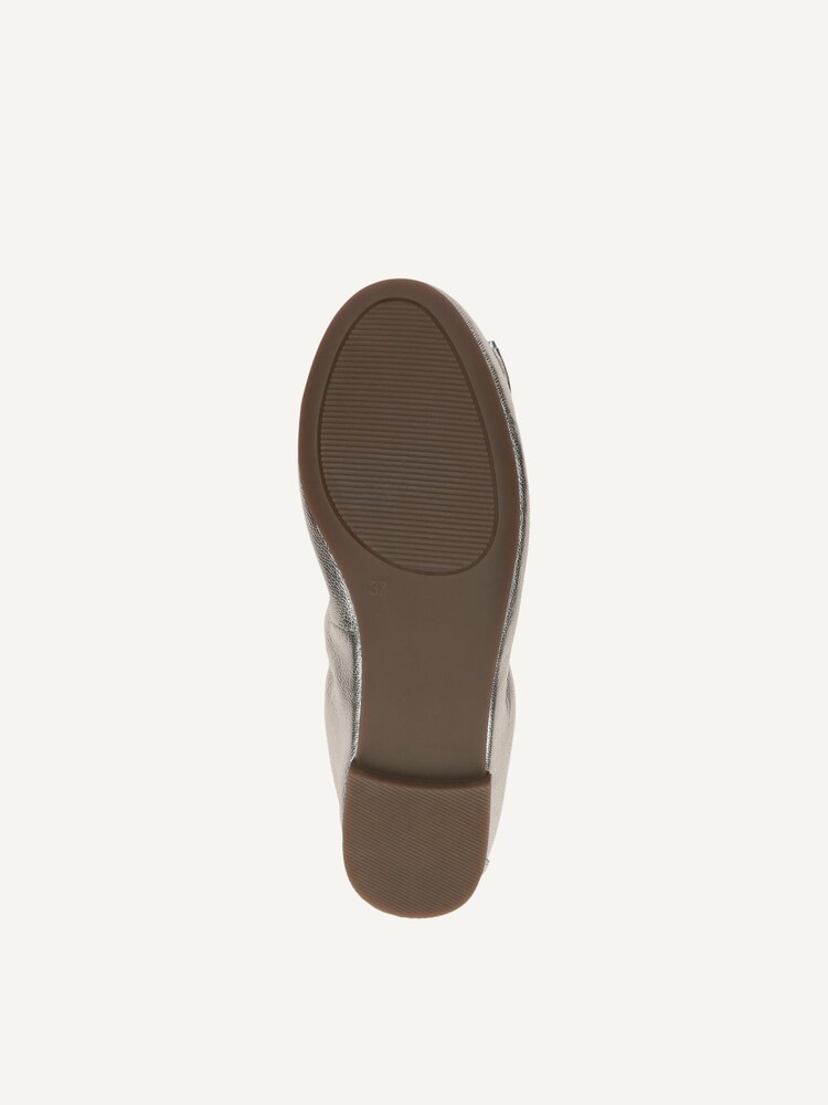 Caprice, Ballerine en cuir - métallique PLATIN METAL., image 5 sur 5