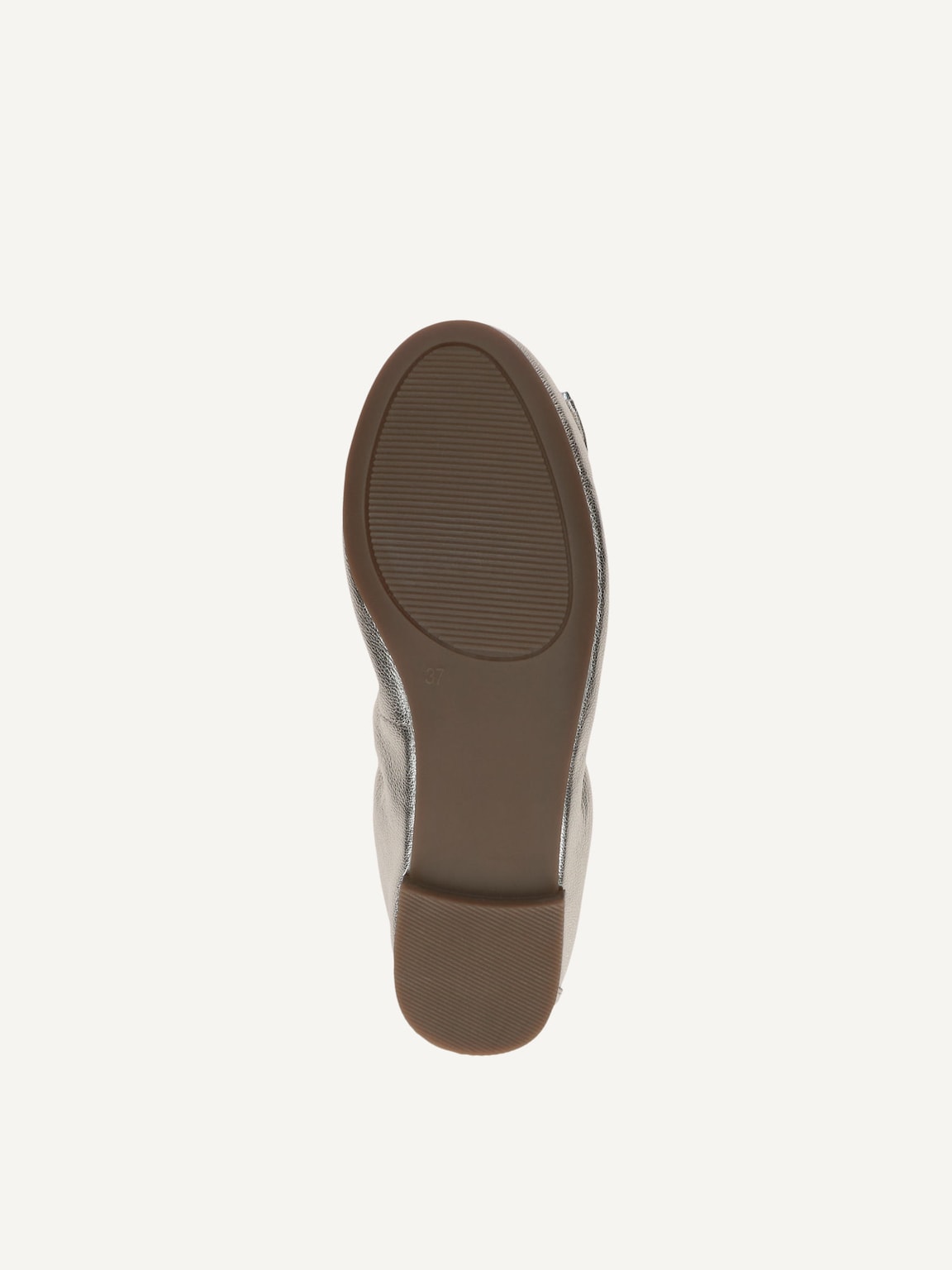 Caprice, Leather Ballerina - metallic PLATIN METAL., image 4 of 5