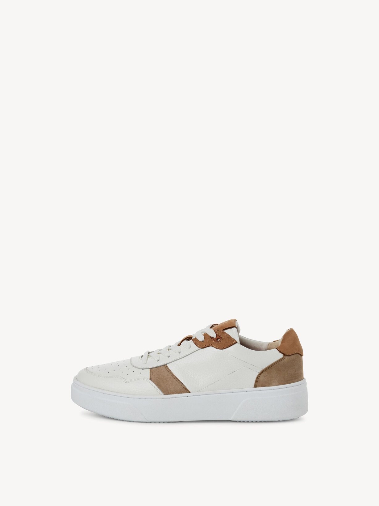 Marco Tozzi, Leather Sneaker - white WHITE/NUT, image 2 of 6