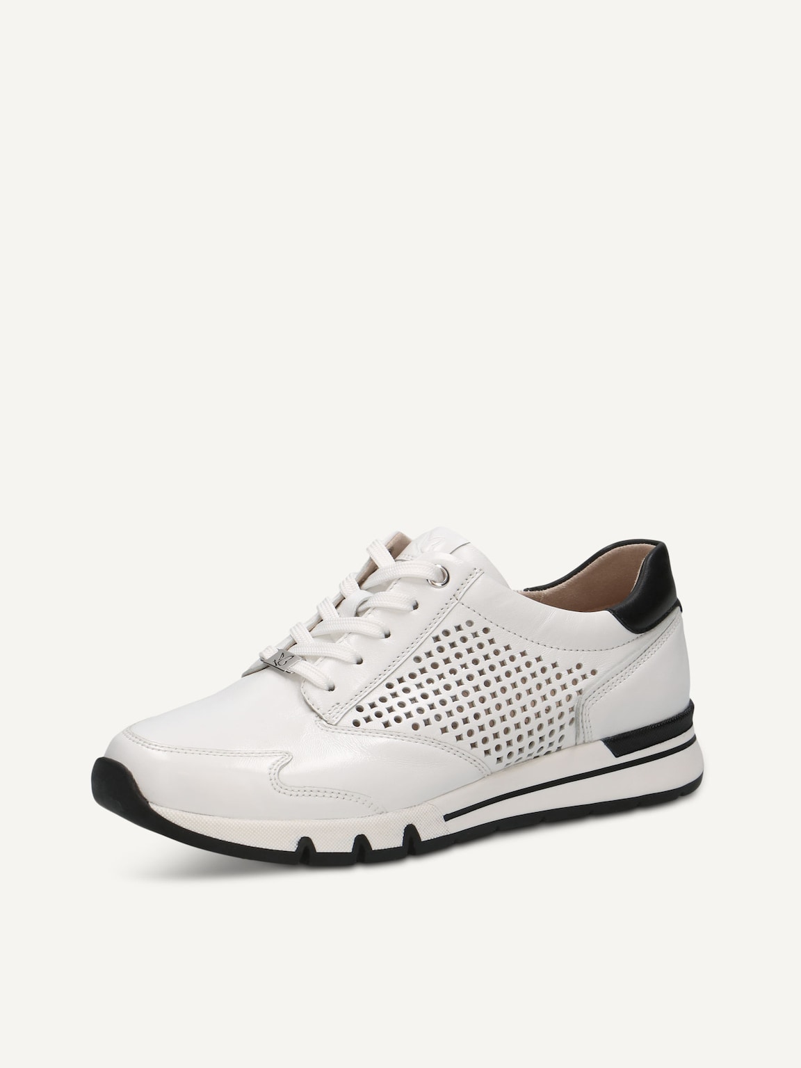 Caprice, Leather Sneaker - white WHITE/BLACK, image 1 of 6