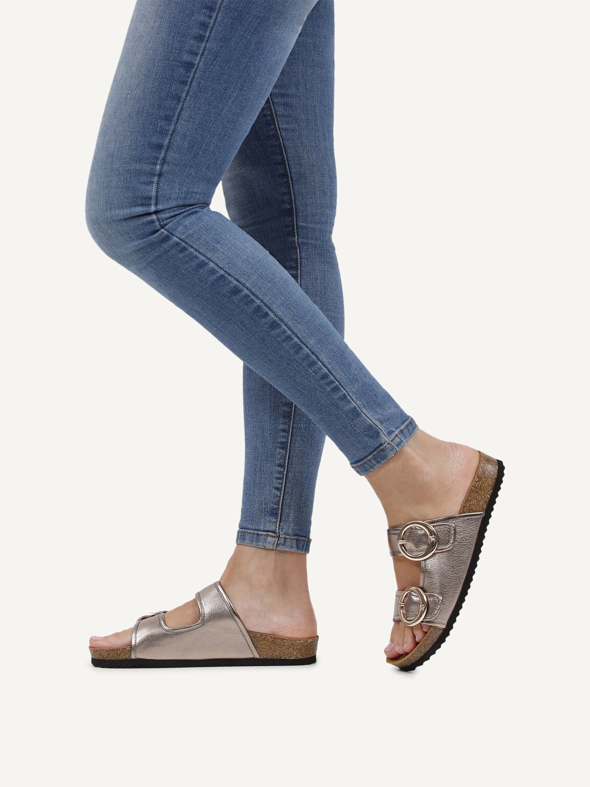 Caprice, Leather Mule - brown TAUPE METALLIC, image 2 of 6