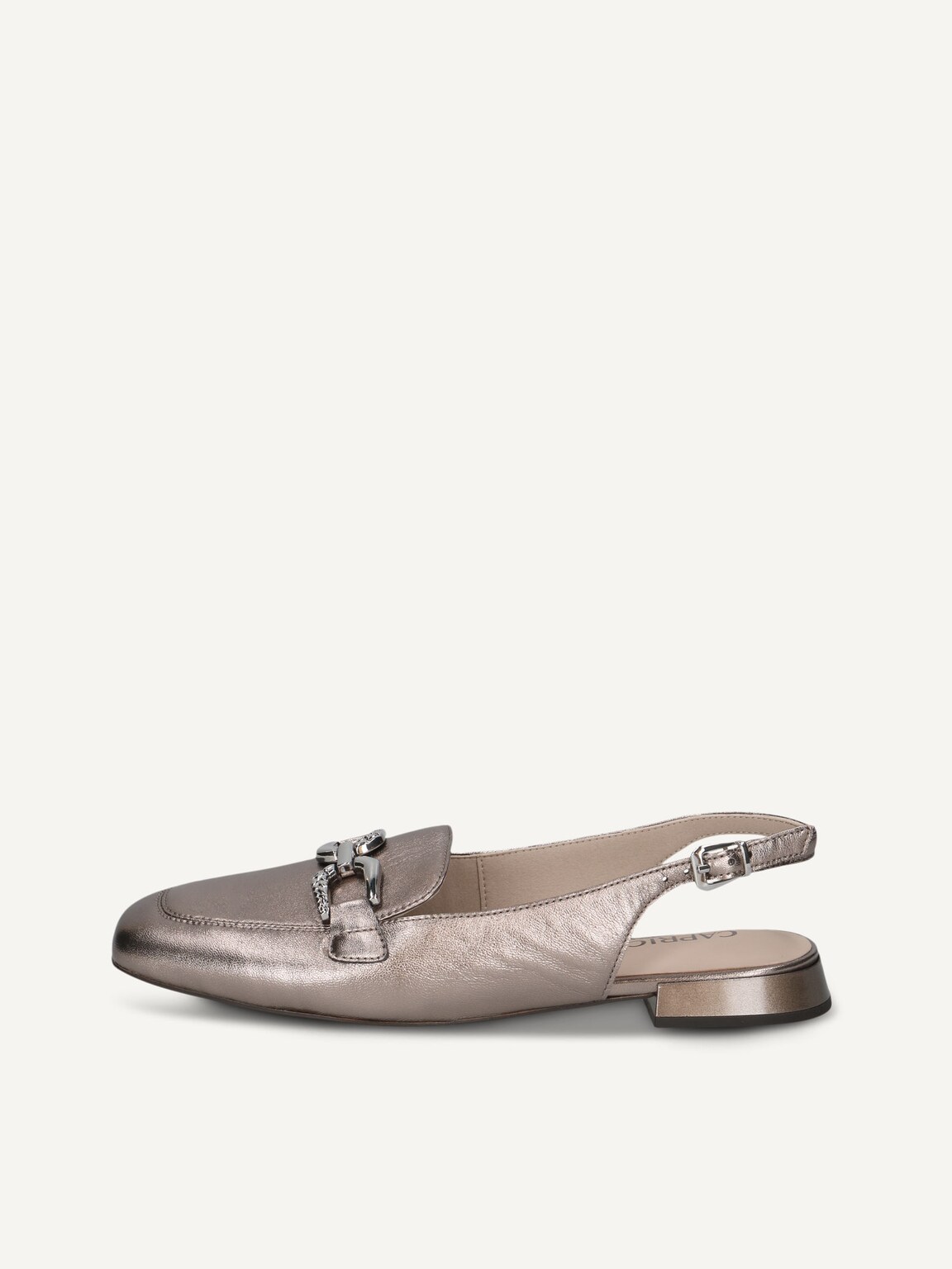 Caprice, Leather sling pumps - metallic BROWN METALLIC, image 2 of 5