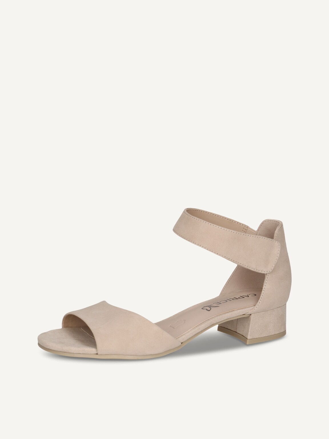 Caprice, Leather Heeled sandal - beige BEIGE SUEDE, image 1 of 5