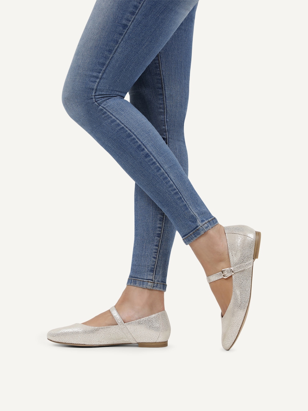 Caprice, Ballerine en cuir - offwhite OFFWH/LT GOLD, image 2 sur 6