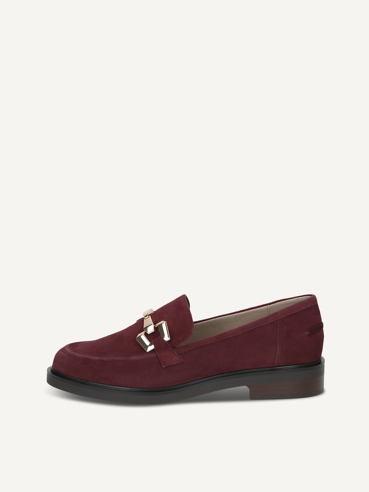 Caprice, Leather Slipper - red BORDEAUX SUEDE, image 3 of 6