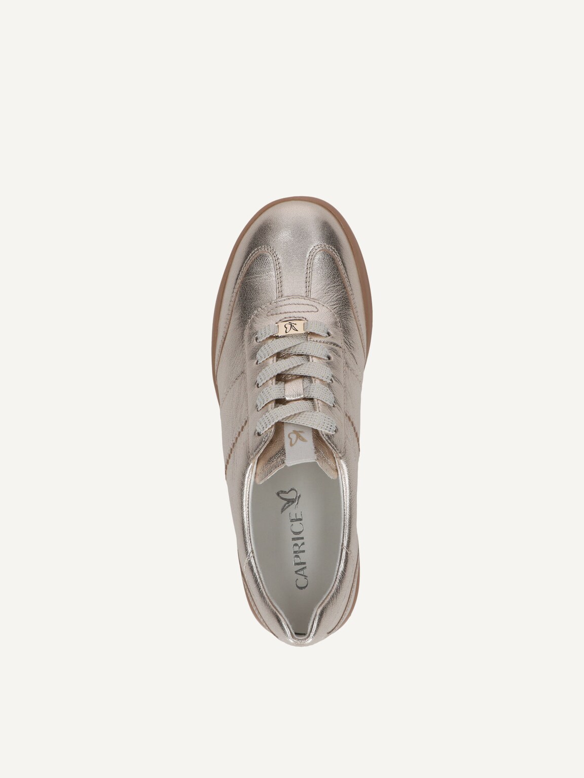 Caprice, Leather Sneaker - metallic PLATIN METAL., image 5 of 5
