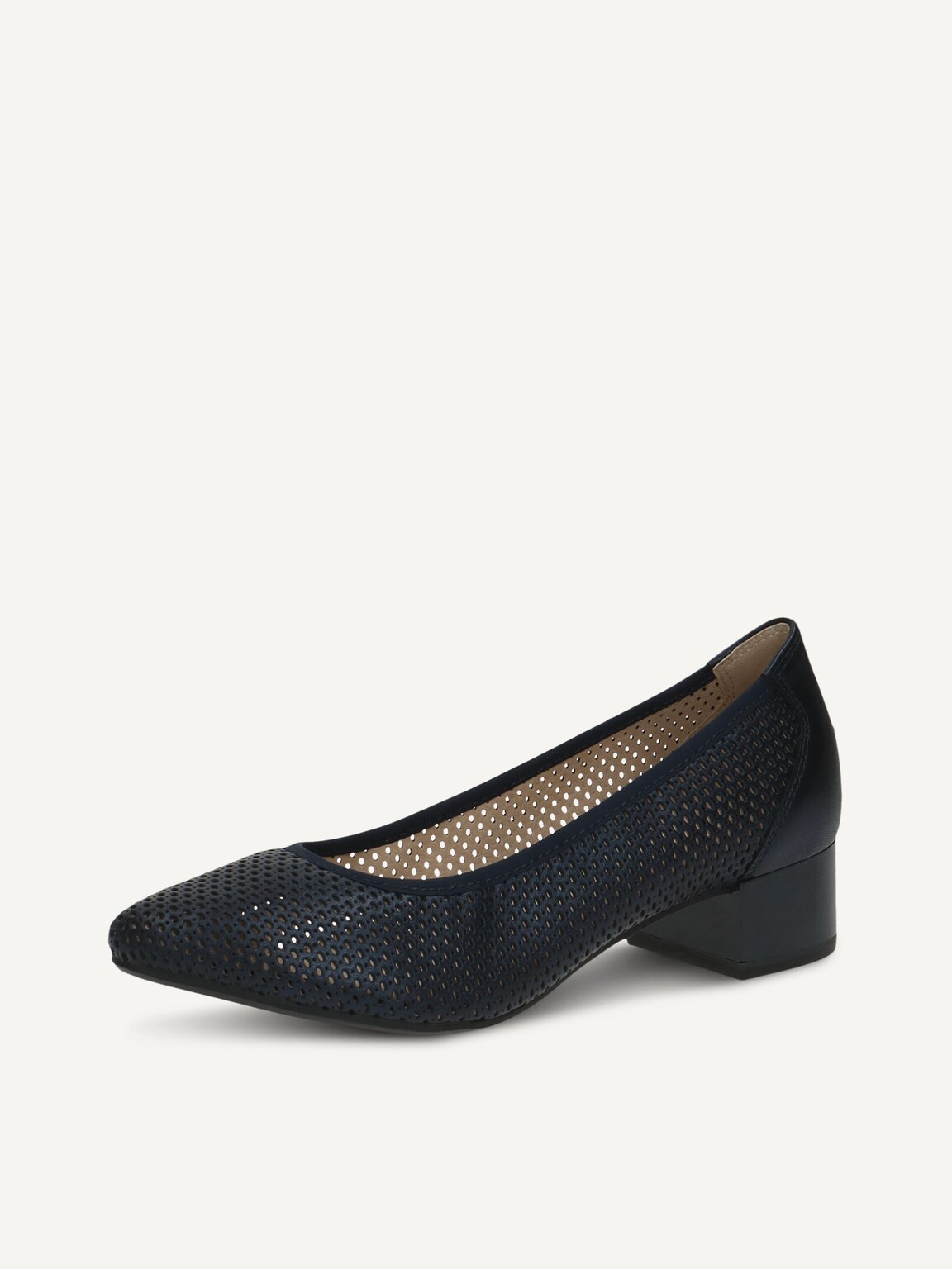 Caprice, Leather Pumps - blue NAVY PERLATO, image 1 of 5