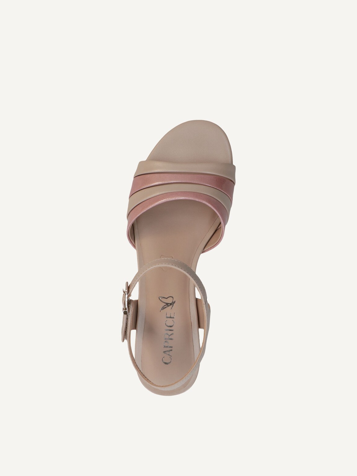 Caprice, Leather Heeled sandal - beige BEIGE/PINK, image 6 of 6